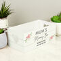 Personalised Abstract Rose White Wooden Crate, thumbnail 1 of 6