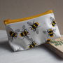 Bees Small Leather Makeup Bag, thumbnail 2 of 8