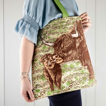 Highland Cow Love Tote Bag, 8 of 10