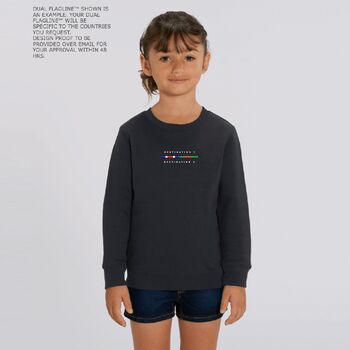 Dual Flag Organic Cotton Kid’s Sweatshirt, 2 of 9