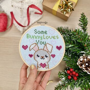 Some Bunny Loves You Cross Stitch Kit For Beginners, 4 of 6