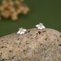 Sterling Silver Moth Stud Earrings, thumbnail 6 of 11