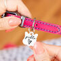 Personalised Cat Face Heart Cat ID Tag, thumbnail 1 of 12