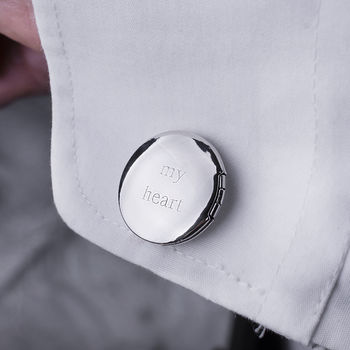 Remembrance Forever In My Heart Locket Cufflinks, 2 of 10