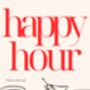A4 Food And Drink Print, Happy Hour, Cheers Darling Red, thumbnail 5 of 5