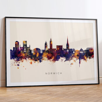 Norwich City Skyline Print, 6 of 12