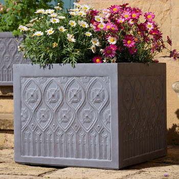 Siena Grey Embossed Planter, 5 of 7