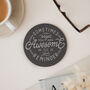 Awesome Engraved Slate Custom Coaster Friendship Gift, thumbnail 2 of 2