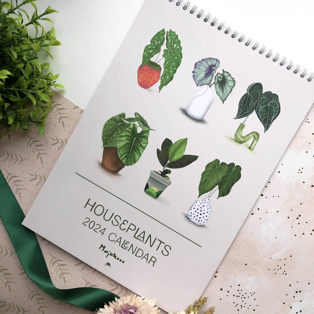 Houseplant 2024 Wall Calendar By Majukooo   Original Houseplant 2024 Wall Calendar 