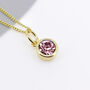 Personalised Gold Plated Sterling Silver June Alexandrite Birthstone Necklace, thumbnail 3 of 10