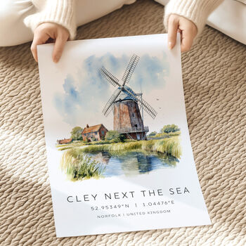Norfolk Broads Travel Print Of Cley Next The Sea, 2 of 7