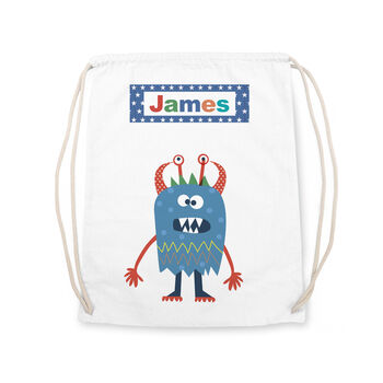 Personalised Boy's Little Monster Pe Kit Bag, 12 of 12
