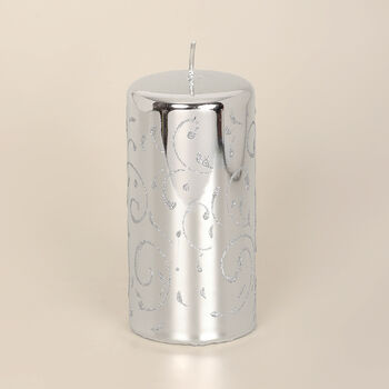 Silver Sparkling Candles By G Decor, 4 of 5