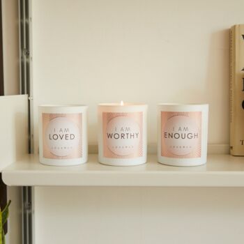 You Are Loved Worthy And Enough Candle Gift Box, 6 of 6