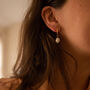 Chunky 18 K Gold Or Silver Freshwater Pearl Hoops, thumbnail 5 of 10