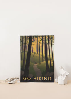 Go Hiking Travel Poster Art Print, 2 of 8