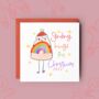 Sending Hugs This Christmas Rainbow Card, thumbnail 1 of 3
