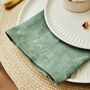 Personalised Rosemary Linen Napkin, thumbnail 3 of 3