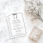 Love Bow Personalised Wedding Invitations With Envelopes, thumbnail 1 of 4