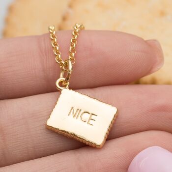 Nice Biscuit Necklace, Sterling Silver Or Gold Plated, 4 of 11