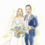 Wedding Couple Illustrated Portrait, thumbnail 4 of 12
