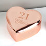 Personalised Age Rose Gold Heart Trinket Box, thumbnail 1 of 4