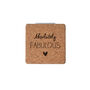 Cork Compact Mirror 'Absolutely Fabulous' In Gift Box | Travel Friendly | Handbag Accessory, thumbnail 2 of 2