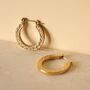 18 K Gold Grecian Hoop Earrings, thumbnail 4 of 6