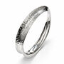 Solid Silver Battered Twist Bangle, thumbnail 2 of 4