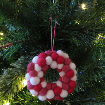 Handmade Mini Red Wreath Fair Trade, 2 of 3