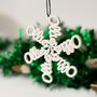 Personalised Snowflake Bauble, thumbnail 2 of 3