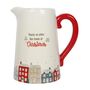 17cm Christmas Village Ceramic Flower Jug, thumbnail 2 of 2