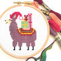 Christmas Llama Cross Stitch Kit, thumbnail 1 of 4