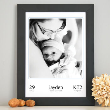 Personalised New Baby Birth Announcement Photo Art, 8 of 11