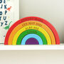 Personalised Wooden Rainbow Stacker New Baby Gift, thumbnail 2 of 4