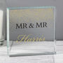 Personalised Same Sex Wedding Gift Glass Block, thumbnail 5 of 8