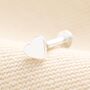 Sterling Silver Small Heart Piercing Earring, thumbnail 1 of 3