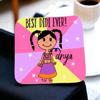 Personalised Raksha Bandhan Coaster And Rakhi Set, 2 of 3