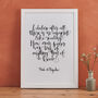 Monochrome Calligraphy 'I Declare' Book Lover Print, thumbnail 1 of 3