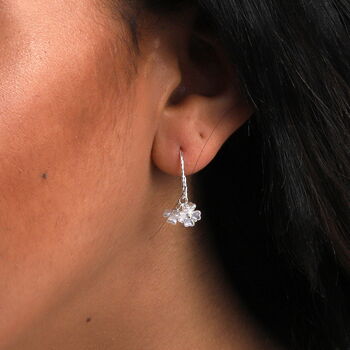 Sterling Silver Blossom Cluster Earring Hook, 2 of 5