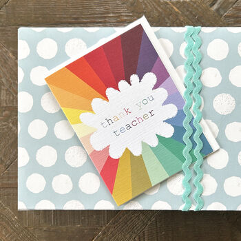 Mini Colourful Thank You Teacher Card, 5 of 5