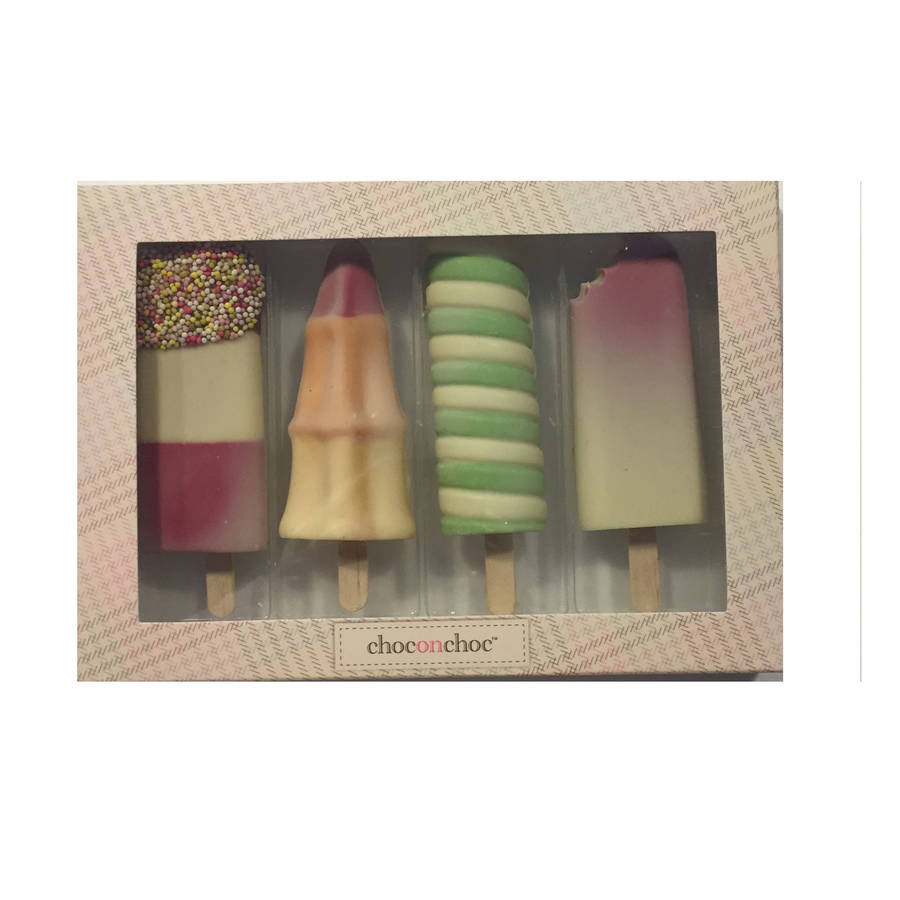 Chocolate Ice Lollies Set By Choc On Choc