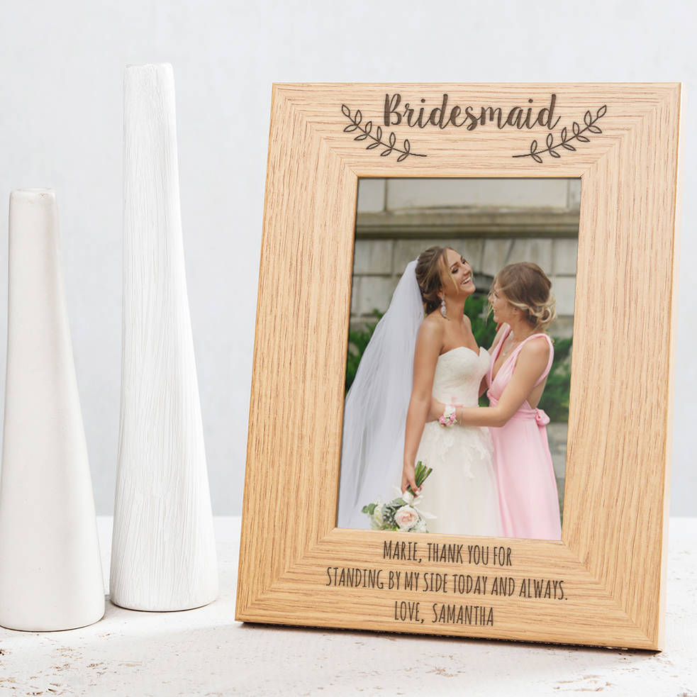 Personalised Bridesmaid Thank You Photo Frame, 1 of 5