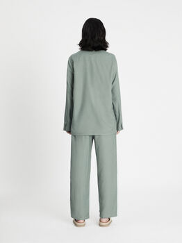 Dusty Green Plain Tencel Unisex Loungewear Set, 2 of 5