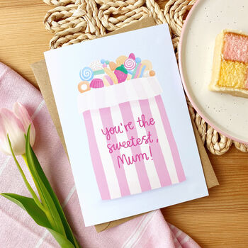 Sweetest Mum Illustrated Card, 3 of 4