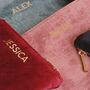 Personalised Velvet Sustainable Make Up Bag, thumbnail 8 of 12