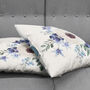 White Anemone Flower Pillow Cover With Blue, thumbnail 4 of 7
