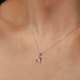 Solid Gold Diamond Initial Pendant, thumbnail 9 of 12