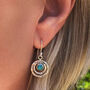 Infinity Universe Turquoise Silver Earrings, thumbnail 1 of 12