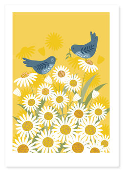 Daisy Birds A4 Art Print, 5 of 5